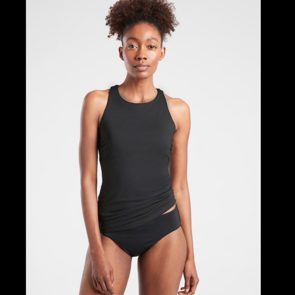 Athleta Black High-Neck Tankini Top NWT